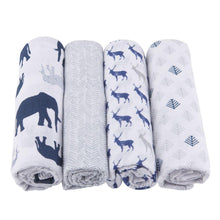 Load image into Gallery viewer, In The Wild Cotton Muslin Swaddle 4PK
