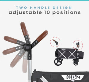 Keenz 7S Stroller Wagon- Black