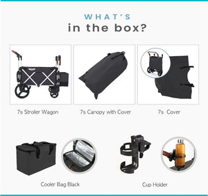 Keenz 7S Stroller Wagon- Black
