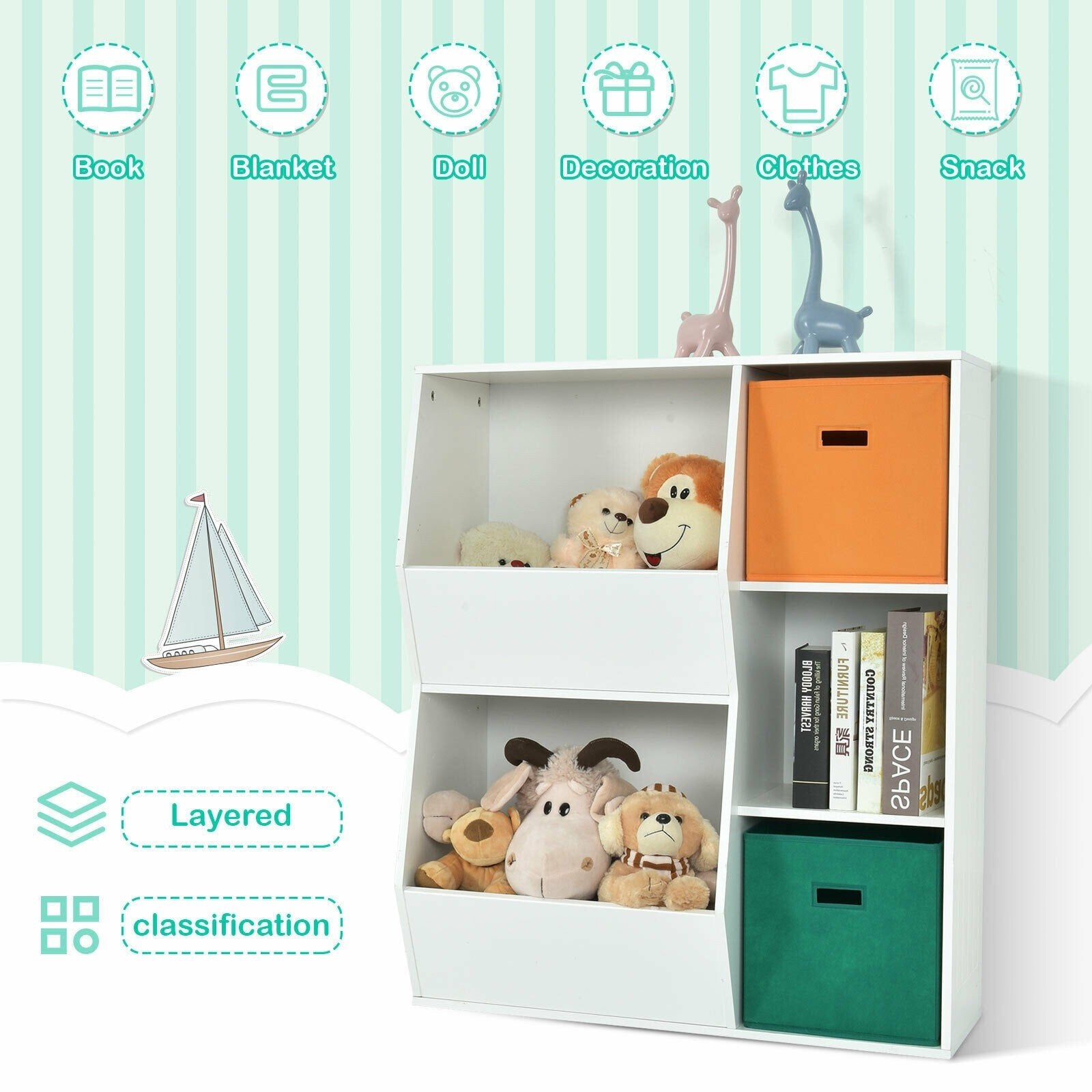 Kids Toy Storage Cabinet Shelf Organizer + Free Shipping! – Baby