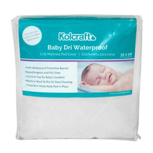 Load image into Gallery viewer, Kolcraft Baby Dri Waterproof Crib And Toddler Mattress Pad Cover