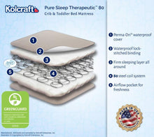 Load image into Gallery viewer, Kolcraft Pure Sleep Therapeutic 80 Crib Mattress