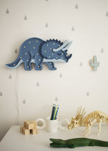 Load image into Gallery viewer, Little Lights Triceratops Dinosaur Lamp