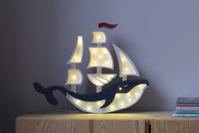 Load image into Gallery viewer, Little Lights Whale Ship Lamp