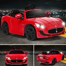 Load image into Gallery viewer, Maserati Gran Cabrio 12v Battery Powered Vehicle With Remote Control And LED Lights