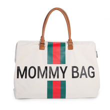 Load image into Gallery viewer, Mommy Bag- Green/Red Stripes