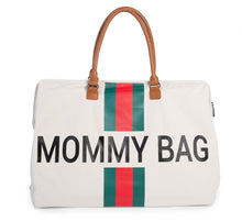 Load image into Gallery viewer, Mommy Bag- Green/Red Stripes