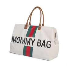 Load image into Gallery viewer, Mommy Bag- Green/Red Stripes