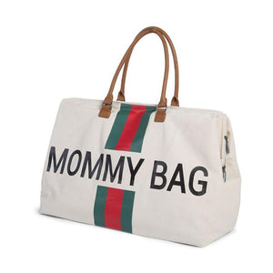 Mommy Bag- Green/Red Stripes