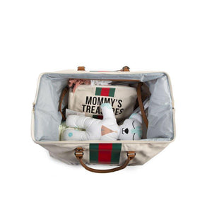 Mommy Bag- Green/Red Stripes