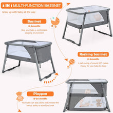 Load image into Gallery viewer, Multifunctional Portable Folding Crib With Washable Mattress