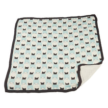 Load image into Gallery viewer, Peek-A-Boo Cats And Pencil Stripe Bamboo Muslin Newcastle Blanket