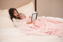 Load image into Gallery viewer, Pink Deer And Primrose Pink Plaid Cotton Muslin Newcastle Blanket
