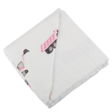 Load image into Gallery viewer, Pink Digger And White Bamboo Muslin Newcastle Blanket