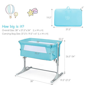 Portable Baby Bed Travel Bassinet Crib With Carrying Bag