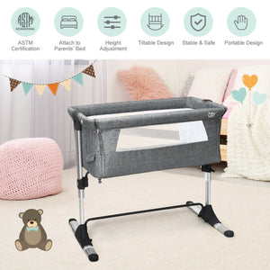 Portable Baby Bed Travel Bassinet Crib With Carrying Bag