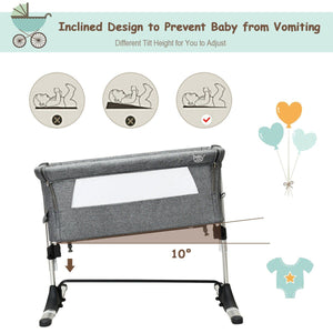 Portable Baby Bed Travel Bassinet Crib With Carrying Bag