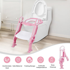 Potty Training Toilet Seat With Step Stool Ladder