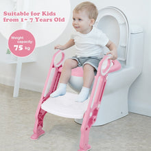 Load image into Gallery viewer, Potty Training Toilet Seat With Step Stool Ladder
