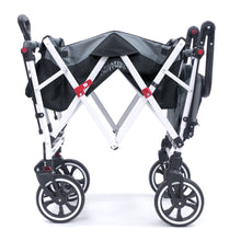 Load image into Gallery viewer, Push Pull Titanium Series Plus Folding Wagon Stroller With Canopy- Black