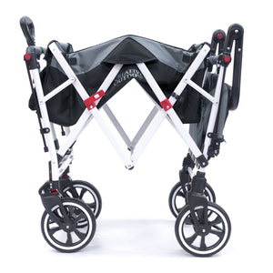 Push Pull Titanium Series Plus Folding Wagon Stroller With Canopy- Black
