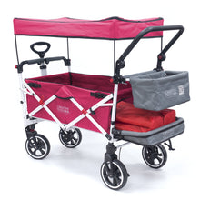 Load image into Gallery viewer, Push Pull Titanium Series Plus Folding Wagon Stroller With Canopy- Pink
