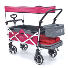 Load image into Gallery viewer, Push Pull Titanium Series Plus Folding Wagon Stroller With Canopy- Pink