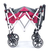 Load image into Gallery viewer, Push Pull Titanium Series Plus Folding Wagon Stroller With Canopy- Pink