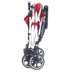 Push Pull Titanium Series Plus Folding Wagon Stroller With Canopy- Red