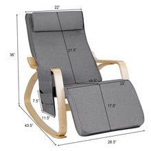 Load image into Gallery viewer, Relax Adjustable Lounge Rocking Chair With Pillow &amp; Pocket