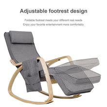 Load image into Gallery viewer, Relax Adjustable Lounge Rocking Chair With Pillow &amp; Pocket