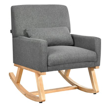Load image into Gallery viewer, Rocking Chair Upholstered Armchair With Lumbar Support