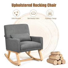 Load image into Gallery viewer, Rocking Chair Upholstered Armchair With Lumbar Support