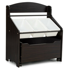 Load image into Gallery viewer, Rolling Toy Organizer And Plastic Bins - Espresso