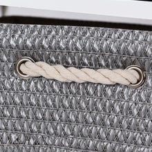 Load image into Gallery viewer, Storage Drawer Nightstand Woven Basket Cabinet Bedside Table