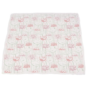 Turtles And Water Lily Bamboo Muslin Newcastle Blanket