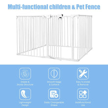 Load image into Gallery viewer, White Adjustable Panel Baby Safe Metal Gate Play Yard