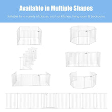 Load image into Gallery viewer, White Adjustable Panel Baby Safe Metal Gate Play Yard