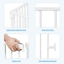 Load image into Gallery viewer, White Adjustable Panel Baby Safe Metal Gate Play Yard