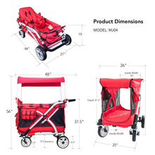 Load image into Gallery viewer, WonderFold MJ04 Chariot Milioo Double Stroller Wagon (2 Seater)