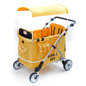 WonderFold MJ06 Multifunction Quad Stroller Wagon (4 Seater School Bus)