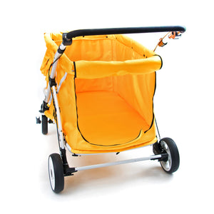 WonderFold MJ06 Multifunction Quad Stroller Wagon (4 Seater School Bus)