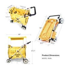 Load image into Gallery viewer, WonderFold MJ06 Multifunction Quad Stroller Wagon (4 Seater School Bus)