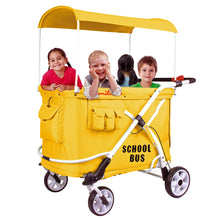 Load image into Gallery viewer, WonderFold MJ06 Multifunction Quad Stroller Wagon (4 Seater School Bus)