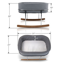 Load image into Gallery viewer, Wonderfold Modern Design Gentle Rocking Baby Bassinet Cradle RB01- Gray