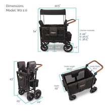Load image into Gallery viewer, WonderFold W2S 2.0 Multifunctional Stroller Wagon (2 Seater)
