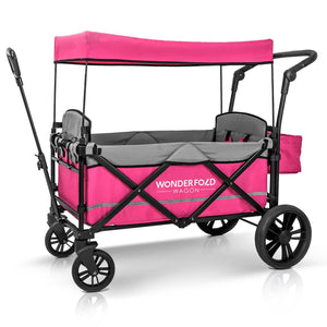 WonderFold X2 Pull & Push Double Stroller Wagon (2 Seater)