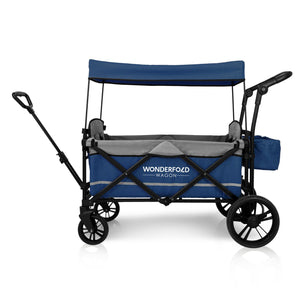 WonderFold X2 Pull & Push Double Stroller Wagon (2 Seater)