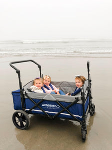 WonderFold X4 Pull & Push Quad Stroller Wagon (4 Seater)