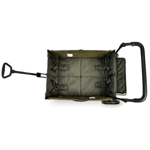 WonderFold X4 Woodland Green Pull & Push Quad Stroller Wagon With Automatic Magnetic Seatbelt Buckles (4 Seater)